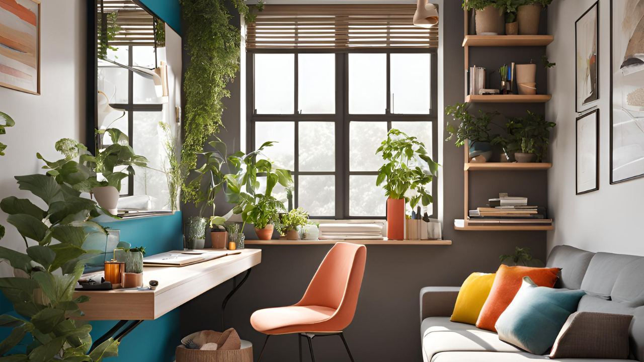 20 living room office combo for Small Spaces