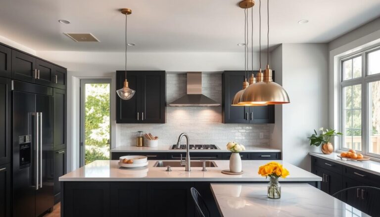 Image showcasing 20 Black Kitchen Cabinets Decor Ideas