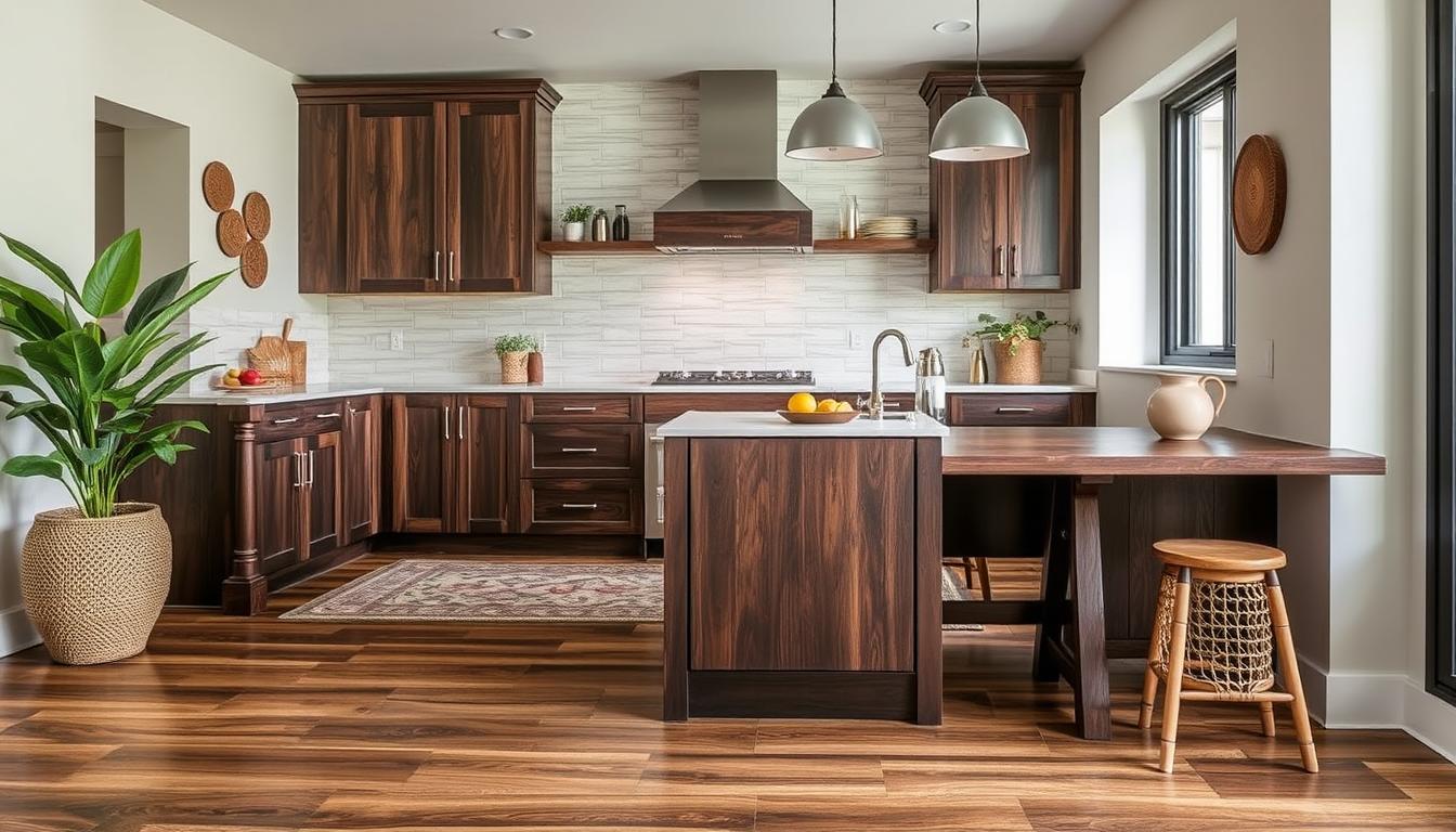 20 Dark Wood Kitchen Decor with Brown Cabinets Ideas