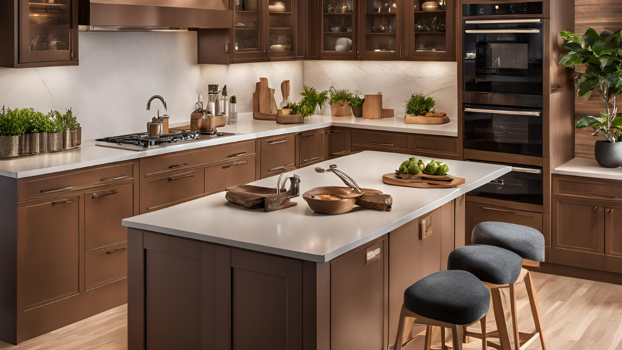 20 Brown Cabinet Kitchen Decor Ideas - WorkFleek