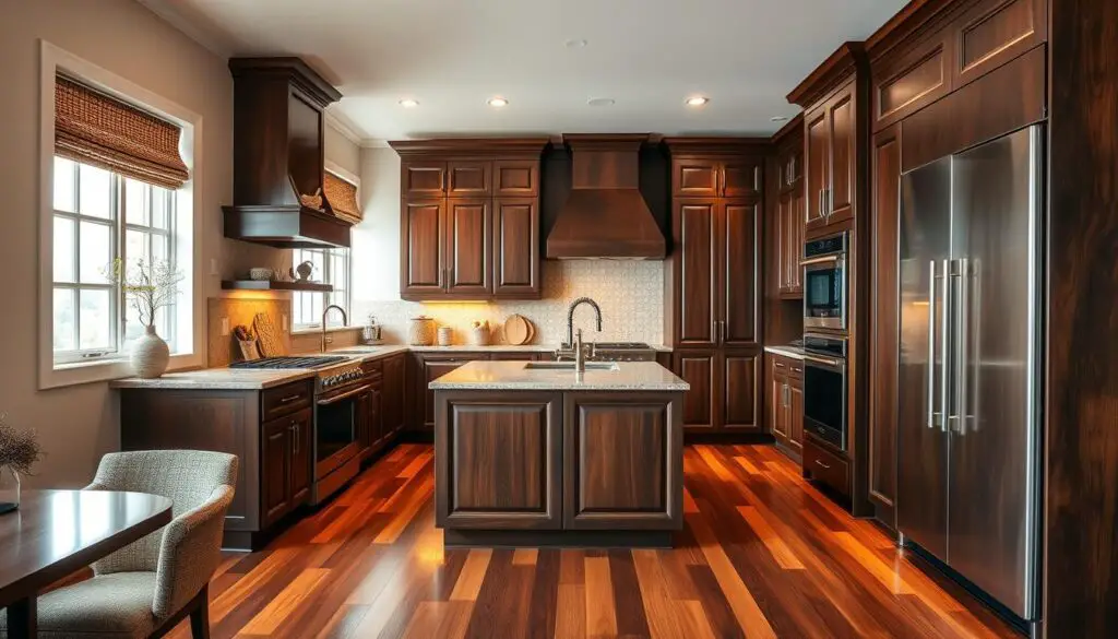 20 Dark Wood Kitchen Decor with Brown Cabinets Ideas