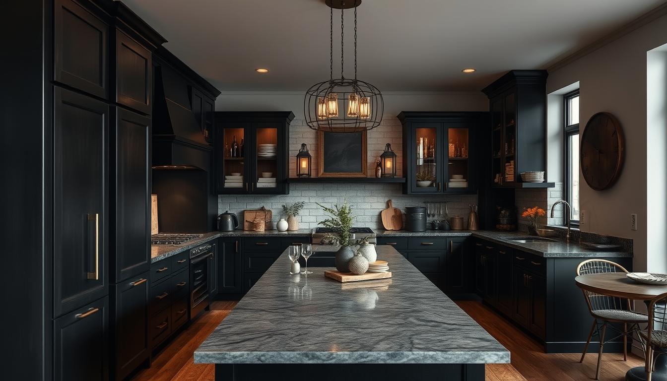 20 Dark Kitchen Cabinets Decor Ideas - WorkFleek