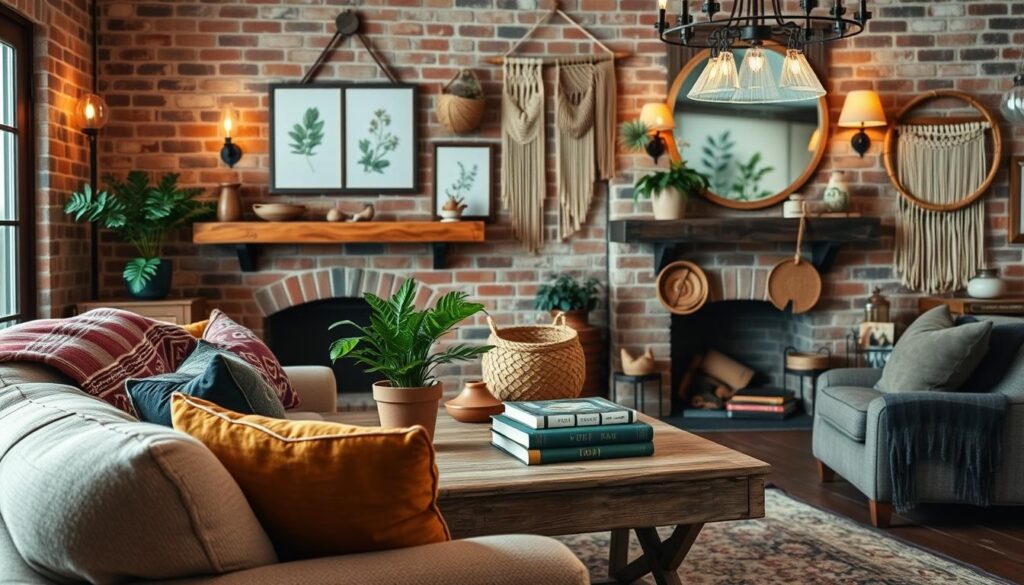 Mixing patterns in rustic chic living room decor Mixing patterns in rustic chic living room decor
