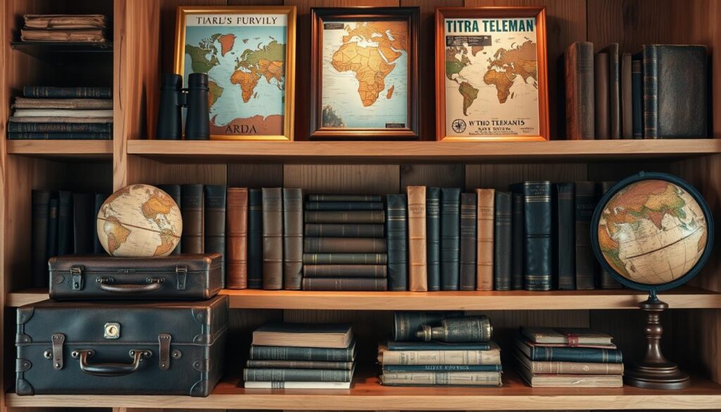 Travel-themed bookcase design ideas Travel-themed bookcase design ideas