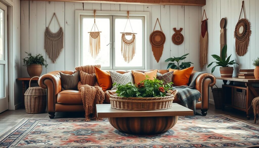 boho rustic living room color palette