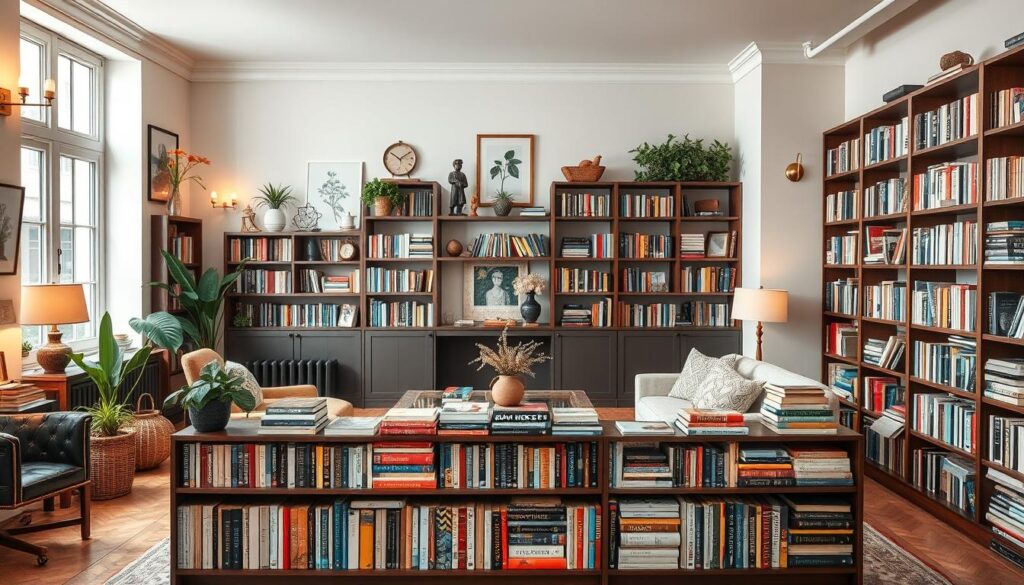 chic living room book displays with mixed orientations chic living room book displays with mixed orientations