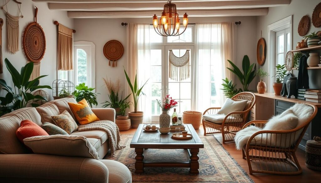 cottage cozy boho living room inspiration