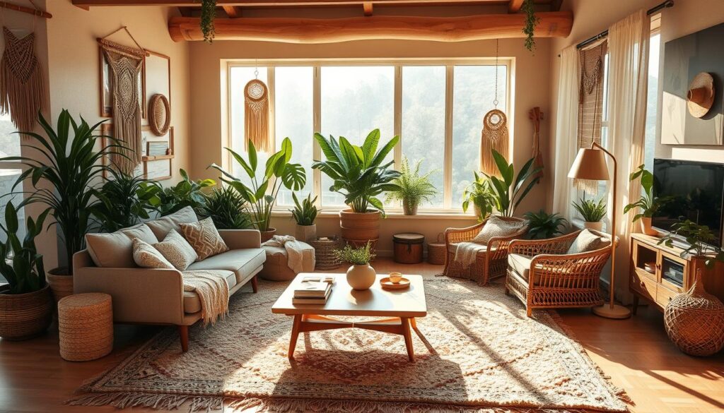 cozy boho living room inspiration
