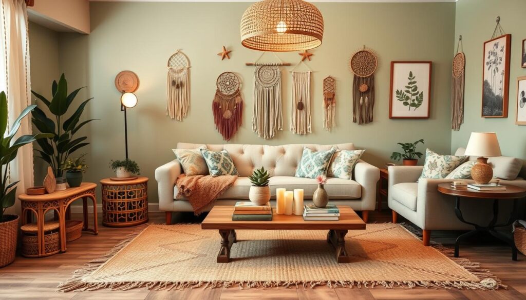 feminine cozy boho living room inspiration