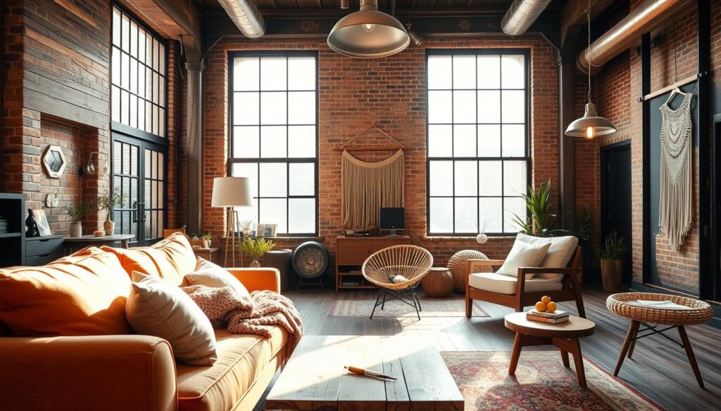 industrial cozy boho living room inspiration example industrial cozy boho living room inspiration example