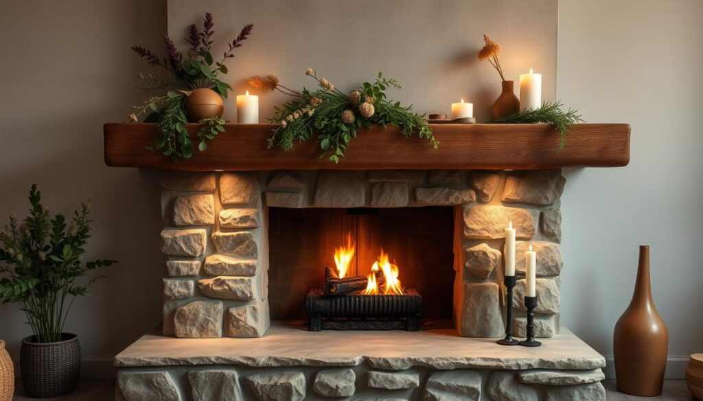 modern rustic fireplace mantel styling with natural elements modern rustic fireplace mantel styling with natural elements