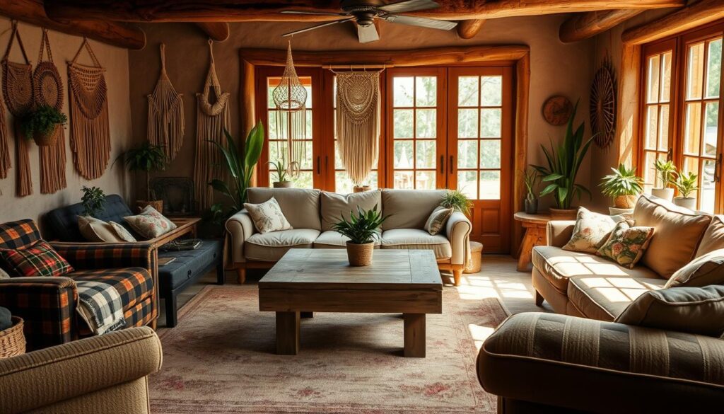 rustic cozy boho living room inspiration photos