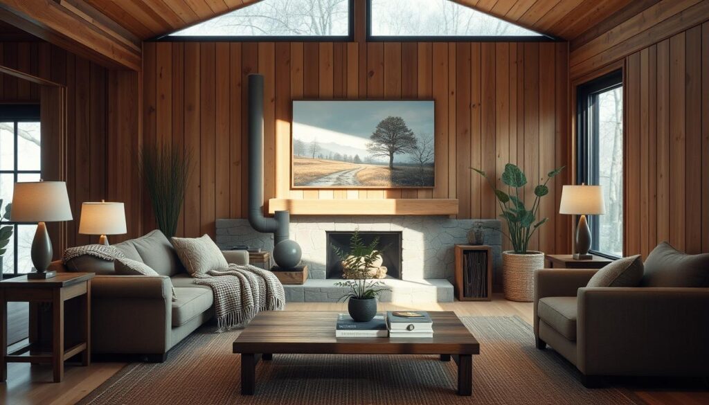 rustic cozy minimalist living room inspiration