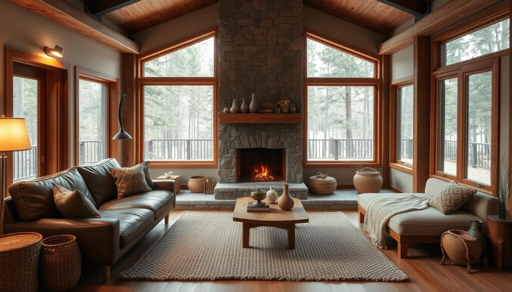 rustic cozy minimalist living room inspiration
