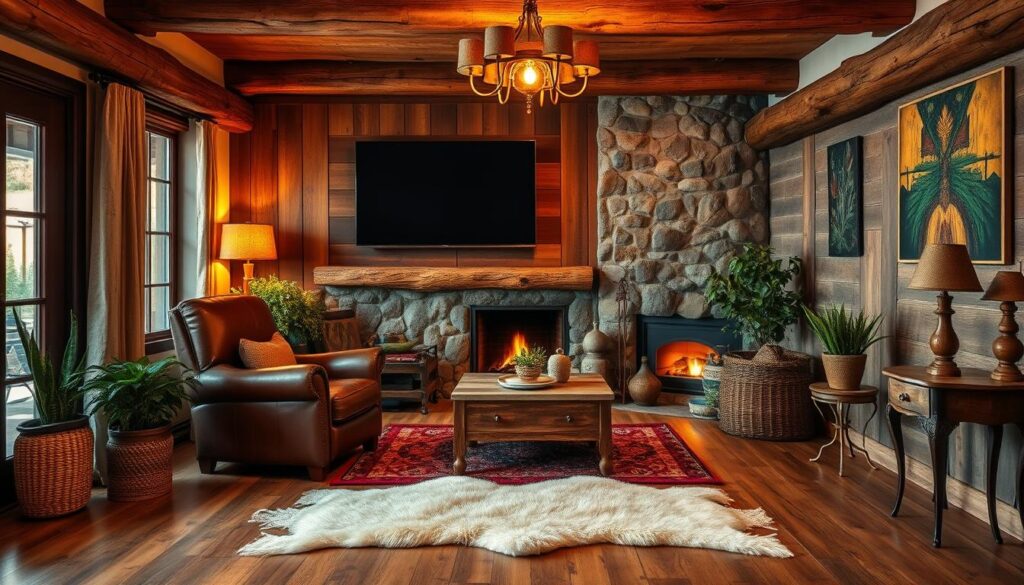 rustic living room decorating ideas with mounted TV rustic living room decorating ideas with mounted TV