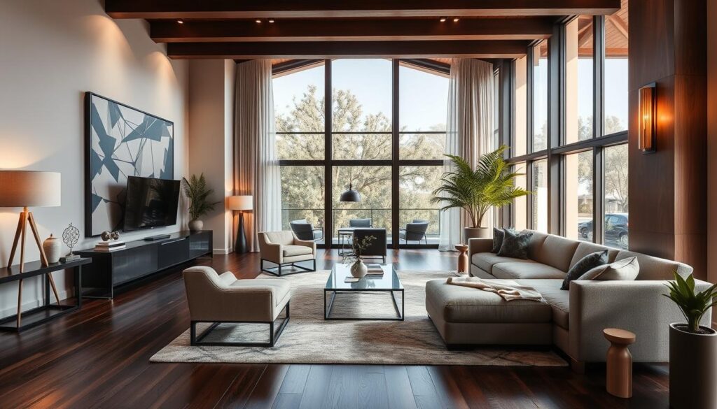 20 Dark Floors Hardwood Living Room Design Ideas
