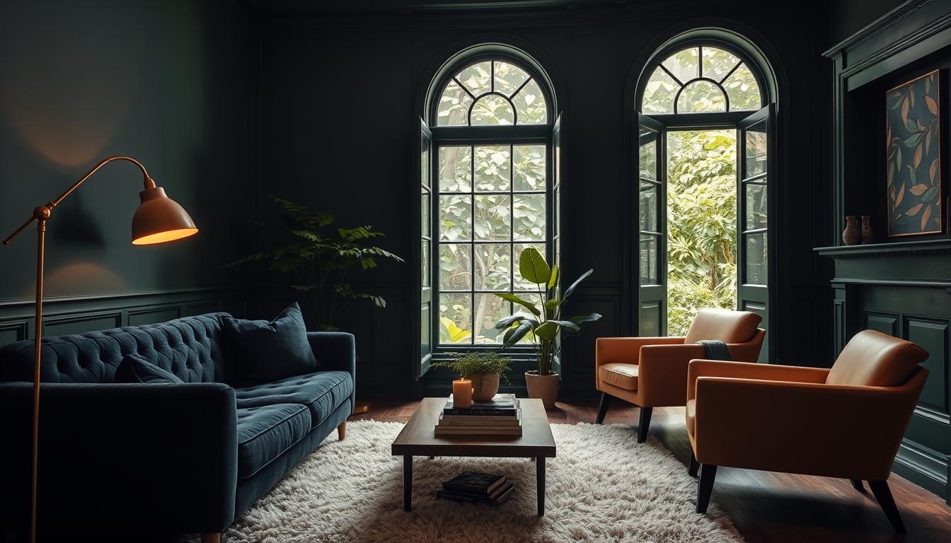 20 living room designs with dark green walls