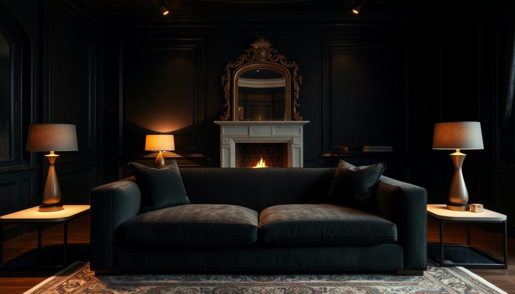 20 dark living room designs ideas