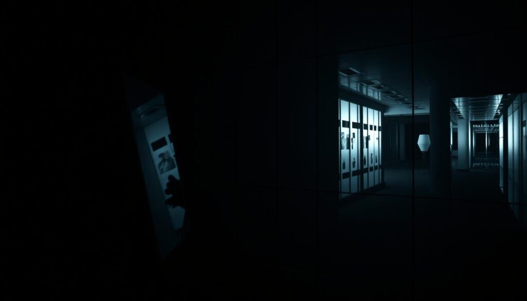 A dimly lit room, where the walls are adorned with an array of mirrors, strategically positioned to create an illusion of depth and boundless space. In the foreground, a single mirror is angled to reflect the room's contents, distorting and multiplying the objects within, evoking a sense of surreal wonder. The middle ground features a larger mirror, its surface smooth and reflective, capturing the room's ambient lighting and casting ethereal shadows across the space. In the background, a series of smaller mirrors are arranged in a geometric pattern, their reflections converging to create the impression of an infinite regression, blurring the boundaries between reality and the imagined. A dimly lit room, where the walls are adorned with an array of mirrors, strategically positioned to create an illusion of depth and boundless space. In the foreground, a single mirror is angled to reflect the room's contents, distorting and multiplying the objects within, evoking a sense of surreal wonder. The middle ground features a larger mirror, its surface smooth and reflective, capturing the room's ambient lighting and casting ethereal shadows across the space. In the background, a series of smaller mirrors are arranged in a geometric pattern, their reflections converging to create the impression of an infinite regression, blurring the boundaries between reality and the imagined.