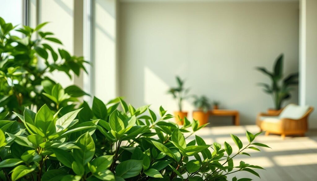 A serene study in shades of verdant hues, showcasing a harmonious palette of lush greens. In the foreground, an array of leafy plants and foliage in varying tones, their textures and forms creating a tranquil, natural composition. The middle ground features a soft, diffused lighting, casting a warm, earthy glow and highlighting the nuanced gradients of the green color scheme. In the background, a minimalist, nature-inspired interior space with clean lines and soothing neutral tones, allowing the vibrant greens to take center stage. The overall scene evokes a sense of balance, serenity, and a connection to the natural world, perfect for a "green oasis" living room inspiration. A serene study in shades of verdant hues, showcasing a harmonious palette of lush greens. In the foreground, an array of leafy plants and foliage in varying tones, their textures and forms creating a tranquil, natural composition. The middle ground features a soft, diffused lighting, casting a warm, earthy glow and highlighting the nuanced gradients of the green color scheme. In the background, a minimalist, nature-inspired interior space with clean lines and soothing neutral tones, allowing the vibrant greens to take center stage. The overall scene evokes a sense of balance, serenity, and a connection to the natural world, perfect for a "green oasis" living room inspiration.