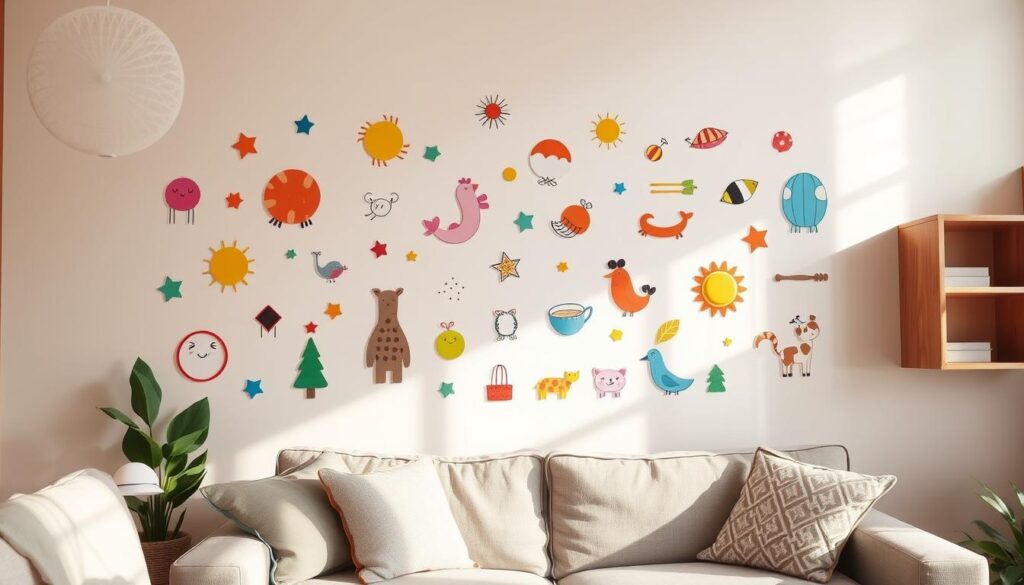 creative wall decals, an array of vibrant, whimsical designs adorning a cozy living room wall, soft directional lighting casting gentle shadows, a mix of geometric shapes, playful illustrations, and abstract patterns, seamlessly blending into the neutral color scheme, creating a playful and inviting atmosphere, a sense of personality and creativity in a small living space, a focal point that draws the eye and sparks imagination, photographed at a slight angle to capture the depth and texture of the decals, a harmonious balance between the functional and the decorative. creative wall decals, an array of vibrant, whimsical designs adorning a cozy living room wall, soft directional lighting casting gentle shadows, a mix of geometric shapes, playful illustrations, and abstract patterns, seamlessly blending into the neutral color scheme, creating a playful and inviting atmosphere, a sense of personality and creativity in a small living space, a focal point that draws the eye and sparks imagination, photographed at a slight angle to capture the depth and texture of the decals, a harmonious balance between the functional and the decorative.