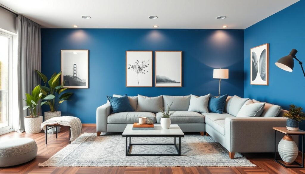 blue accent wall blue accent wall