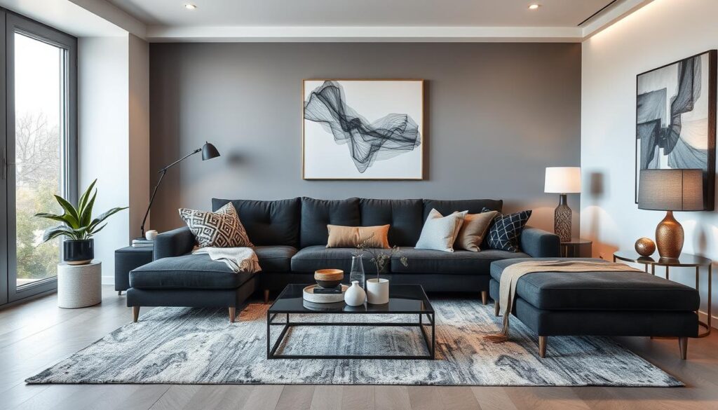 dark grey couch
