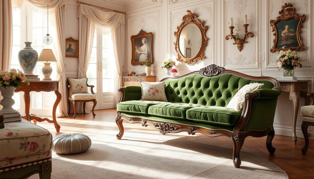 french provincial green velvet settee french provincial green velvet settee