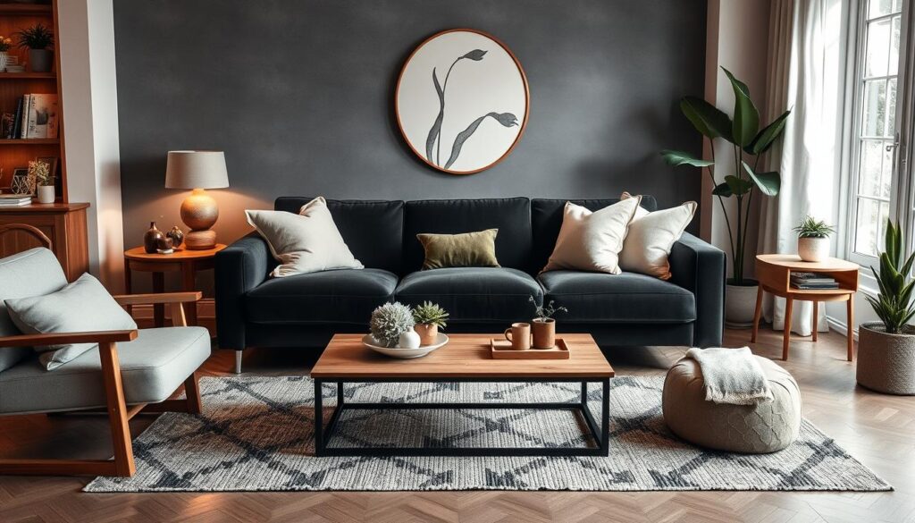 grey sofa
