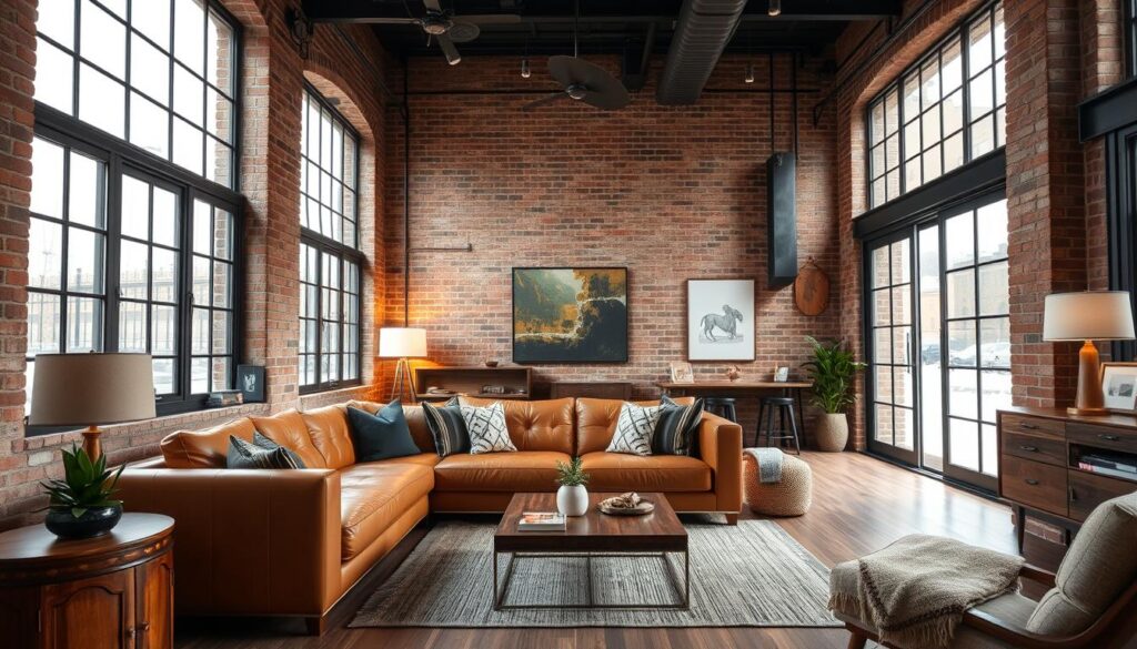 industrial living room industrial living room