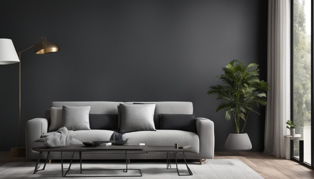 two-tone grey walls