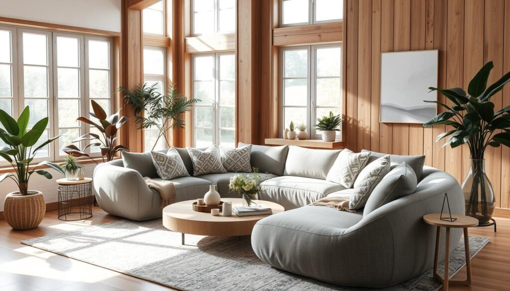 warm grey couch