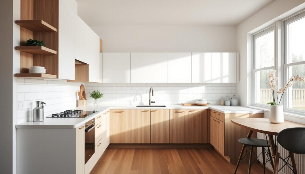 a single wall kitchen with a minimalist and modern design aesthetic, featuring a neutral color scheme of warm whites, grays, and natural wood tones. the kitchen is bathed in soft, even lighting, highlighting the clean lines and seamless integration of the cabinets, countertops, and appliances. the backsplash is a simple white subway tile, complementing the muted palette. the kitchen is positioned in a cozy, open-concept layout, with ample natural light streaming in through large windows. the overall atmosphere is serene, elegant, and inspiring, showcasing how thoughtful color choices can elevate the look and feel of a small, single wall kitchen. a single wall kitchen with a minimalist and modern design aesthetic, featuring a neutral color scheme of warm whites, grays, and natural wood tones. the kitchen is bathed in soft, even lighting, highlighting the clean lines and seamless integration of the cabinets, countertops, and appliances. the backsplash is a simple white subway tile, complementing the muted palette. the kitchen is positioned in a cozy, open-concept layout, with ample natural light streaming in through large windows. the overall atmosphere is serene, elegant, and inspiring, showcasing how thoughtful color choices can elevate the look and feel of a small, single wall kitchen.