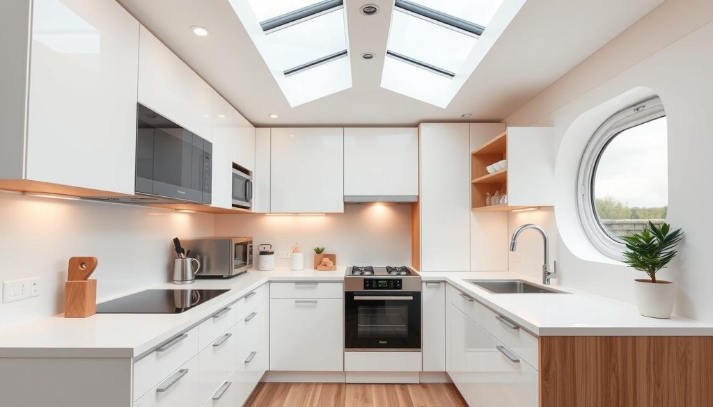 compact kitchen layouts, modern minimalist design, sleek white cabinets and countertops, efficient use of space, built-in appliances, open shelving, strategic lighting, clean lines, contemporary style, natural wood accents, bright and airy atmosphere, overhead skylights, wide-angle lens, high-contrast lighting, slightly elevated camera angle to showcase the full layout, capturing the compact and functional essence of the space compact kitchen layouts, modern minimalist design, sleek white cabinets and countertops, efficient use of space, built-in appliances, open shelving, strategic lighting, clean lines, contemporary style, natural wood accents, bright and airy atmosphere, overhead skylights, wide-angle lens, high-contrast lighting, slightly elevated camera angle to showcase the full layout, capturing the compact and functional essence of the space