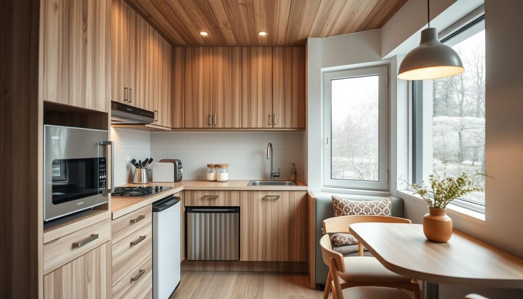 small kitchen ideas with fridge