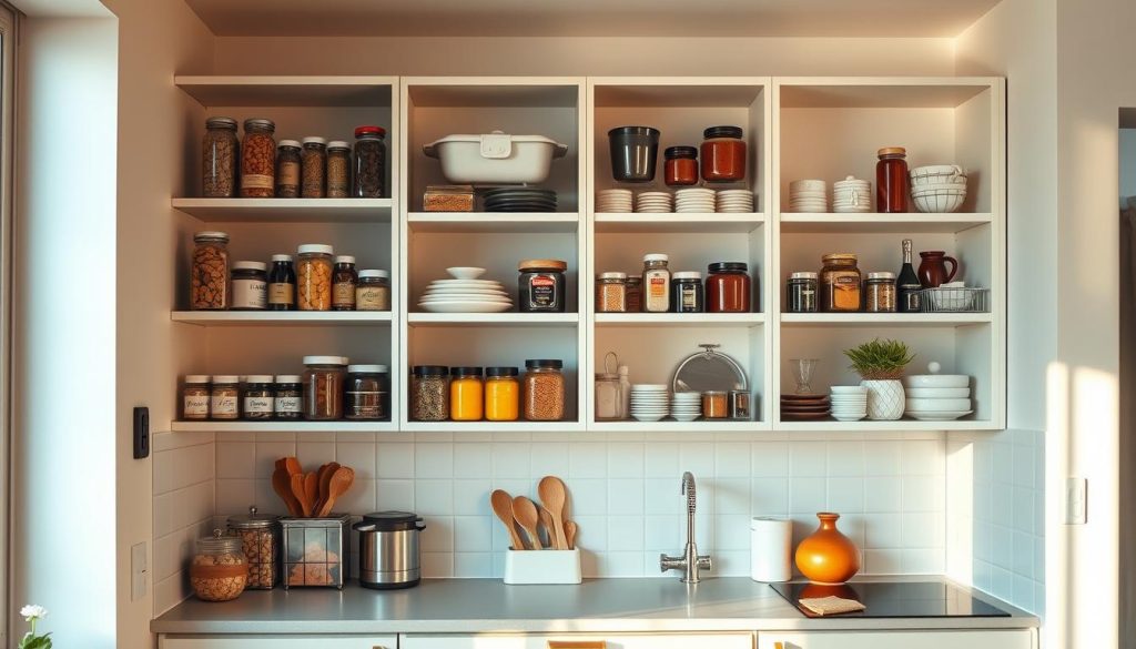 small kitchen ideas with shelves